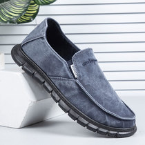 Sails Cloth Shoes Mens Summer 2021 New Breathable Mens Shoes Tide A Foot Pedal Beggar Shoes Men Casual Washed Cloth Shoes