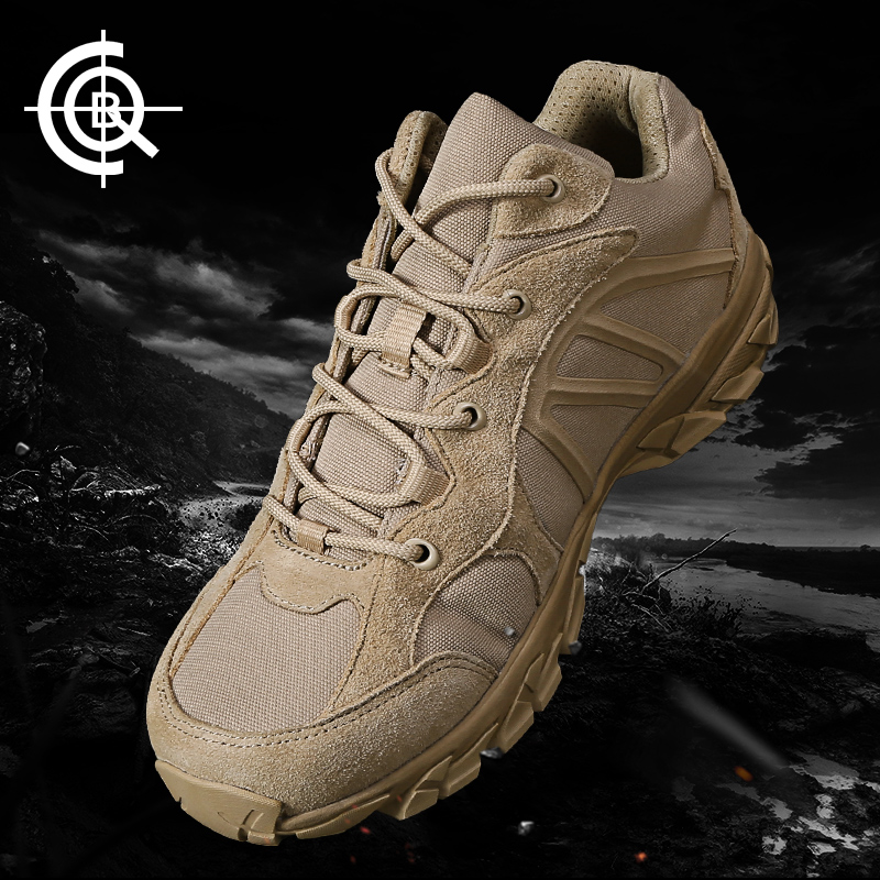 CQB Low Bunch Tactical Boots for Men's Outdoor Army fans Spring and fall Anti-slip Boots Cross-country Combat Shoes Hiking Shoes Climbing Shoes