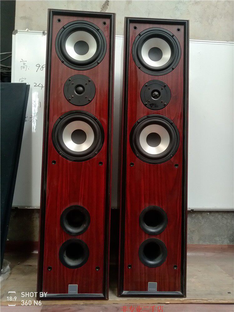 Sino-foreign joint venture EC sonic dual 6 5-inch floor-standing speaker dual magnet bass high bass independent frequency divider