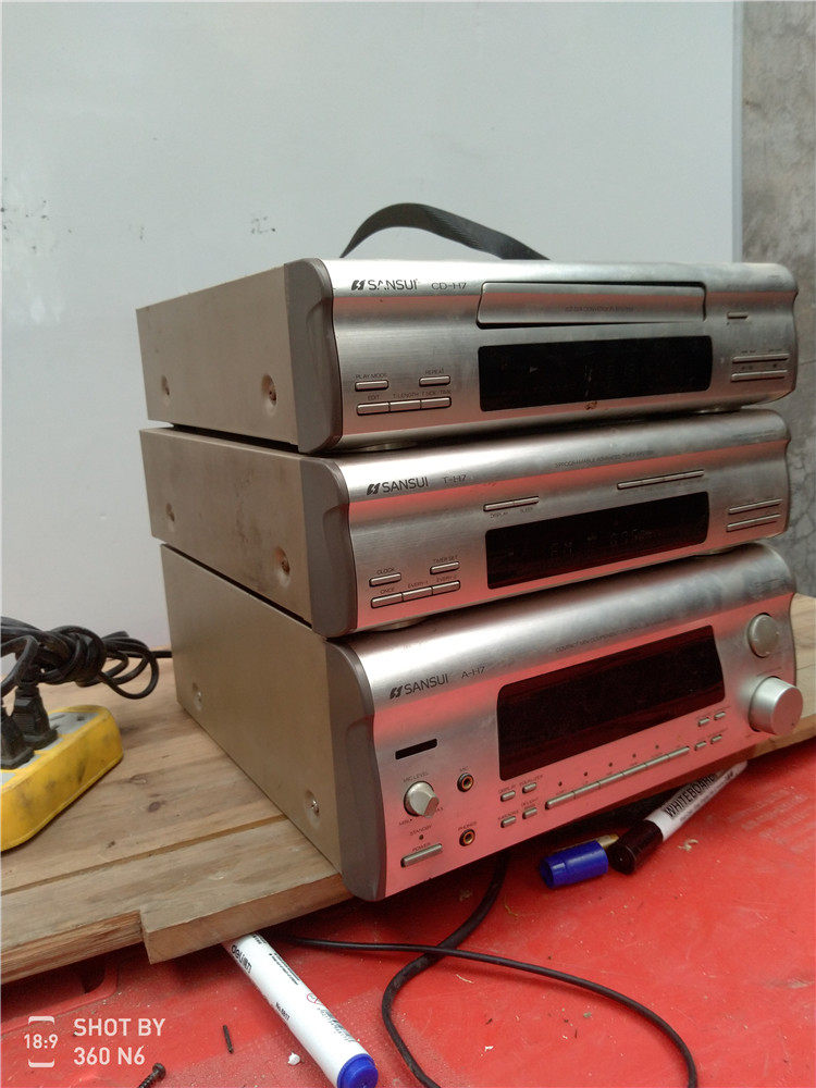 Original sansui landscape three-two-piece combination audio host CD player