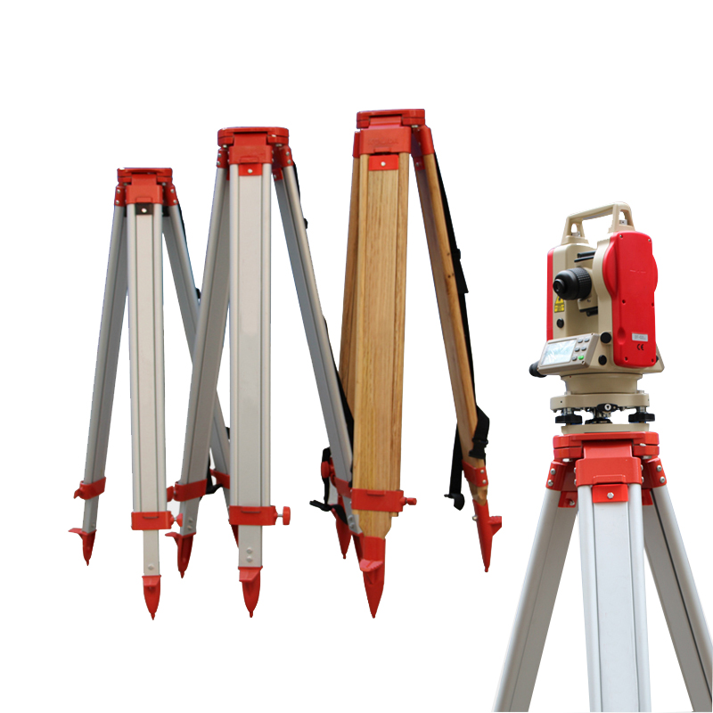 Total station tripod wooden aluminum alloy level theodolite vertical collimator solid wood durable tripod accessories