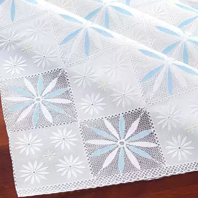 Dining table cloth waterproof and oil-proof disposable pvc coffee table TV cabinet lace rectangular household tablecloth cover plastic Modern