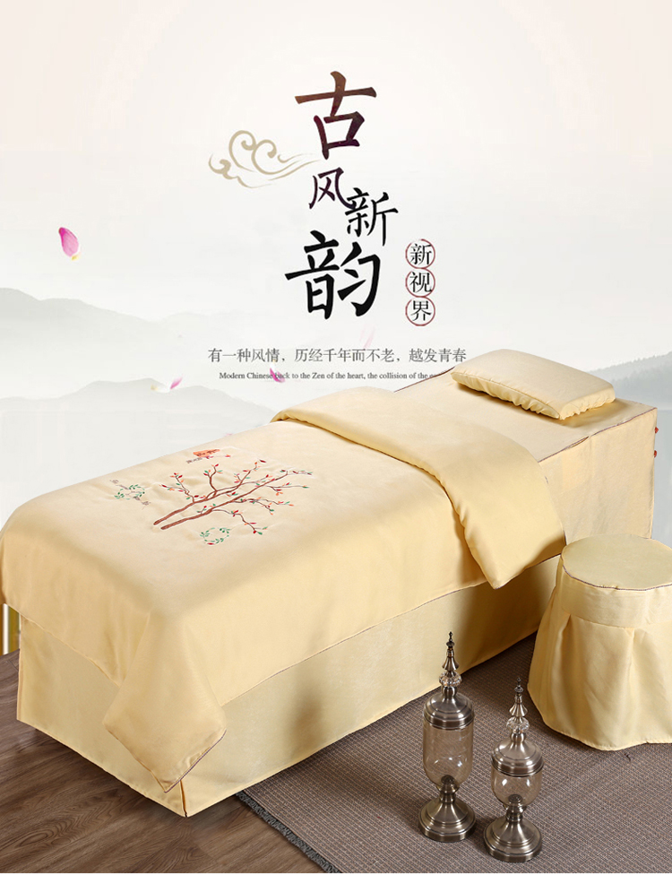 Cao cấp bông vẻ đẹp giường bao gồm bốn bộ massage vẻ đẹp cơ thể 4 bộ thẩm mỹ viện có thể được tùy chỉnh