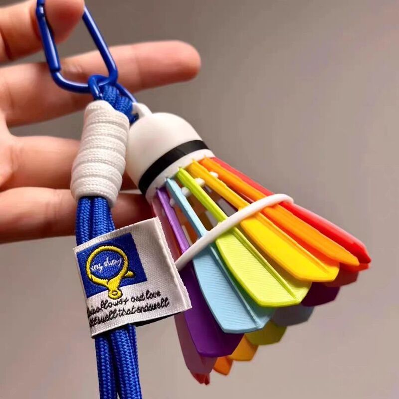 Creative Rainbow Badminton Pendant Similar to the One on Xiaohongshu ins Colorful Badminton Accessory Decorative Gift