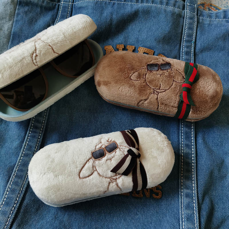 Semi-Finished Product! Genuine Surplus from Foreign Trade Stock. German Nici Little Sheep Eyeglass Case. Please Read the Instructions Carefully