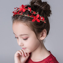 Children's headwear red wreath princess headwear girl's hair accessories lady Korean hairband girl performance accessories