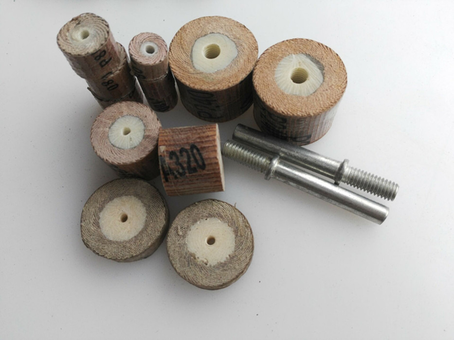 Tay cầm trực tiếp cánh quạt giấy nhám gỗ chạm khắc công cụ đánh bóng đồ gỗ đánh bóng đầu mài nghìn cánh quạt 8-30 - Phần cứng cơ khí