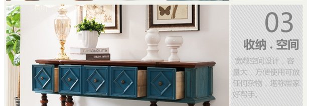 Nội thất châu Âu và Mỹ retro cửa tủ tủ gỗ rắn tủ trang trí nội thất hiên tủ bàn bên tủ phòng khách tủ hiên - Bàn / Bàn bàn trà gỗ