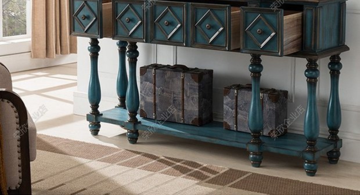 Nội thất châu Âu và Mỹ retro cửa tủ tủ gỗ rắn tủ trang trí nội thất hiên tủ bàn bên tủ phòng khách tủ hiên - Bàn / Bàn bàn trà gỗ