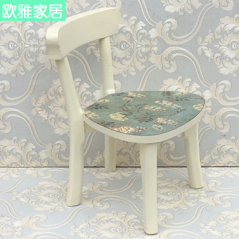 Crown European Garden Furniture Home Solid Wood Student Chair Children's Dining Chair Backstool Chair