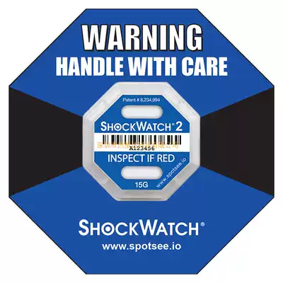 Original imported shockwatch2 generation 15g shockproof label induction patch bathroom Transport anti-damage sticker impact display