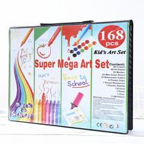 168-piece set of children painting brush watercolor pen crayon set student graffiti art painting tools gift box gift