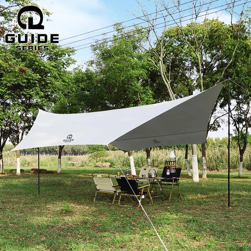 Step Lin Shanye GuideSeries outdoor aluminum pole ultra-light camping rainproof sunscreen awning tent big canopy