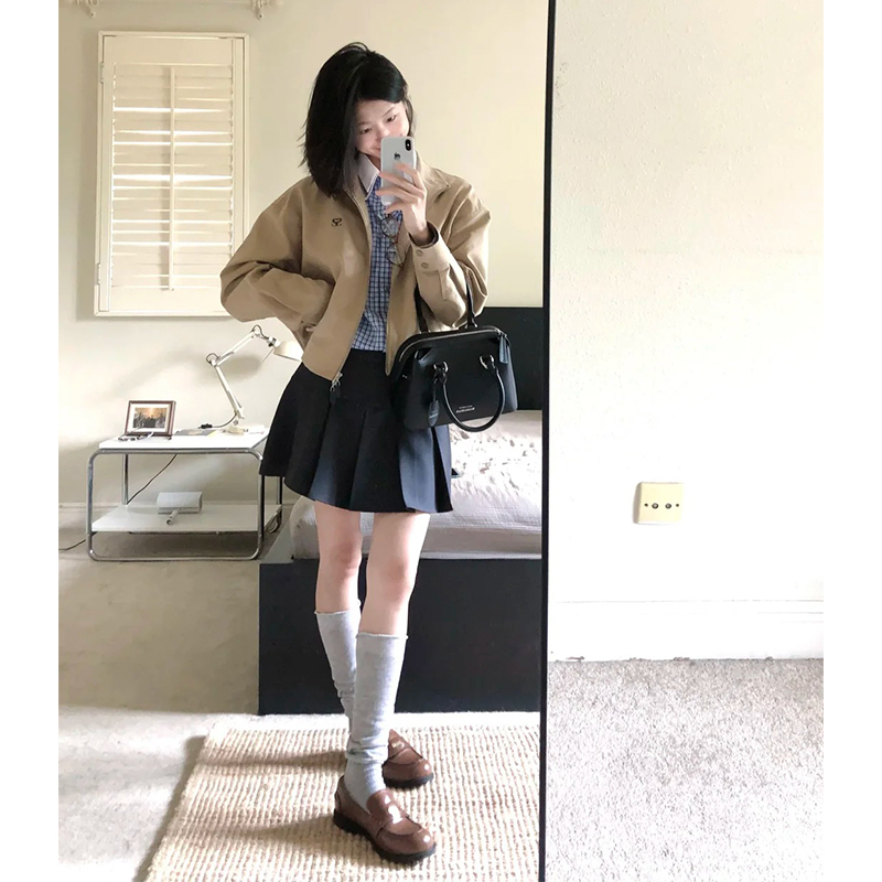 Khaki Jacket for Women, Spring and Autumn, Barn Style, 2026 New Vintage, Petite, Elegant Short Trench Coat, Miu Style