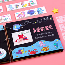 diy hand account handmade students hollow growth manual template children stickers cute sticker painting set