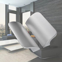 Creative personality Shop office floor spring frameless glass door handle Door handle Wooden door handle Surface silver