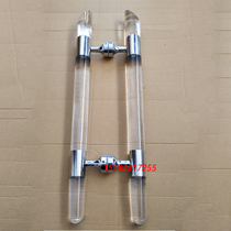 Crystal frameless glass door handle Bathroom shower room wooden door door handle armrest hole distance 285 210