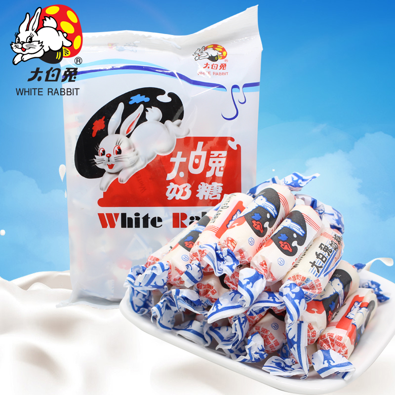 Shanghai Guanshengyuan Big White Rabbit Toffee 114g Original 80s Snacks Wedding Wedding Candy Christmas