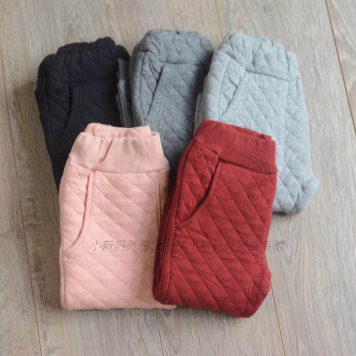 Foreign trade export pure cotton organic cotton air layer male and female baby trousers