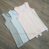 Foreign trade export organic cotton pure cotton striped vest for boys and girls