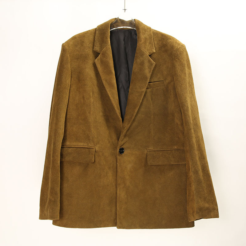26 Small Quantity of Premium Suede Top-Grain Leather Suit-Style Casual Leather Jacket Loose Coat for Women 26 Small Quantity of Premium Suede Top-Grain Leather Suit-Style Casual Leather Jacket Loose Coat for Women