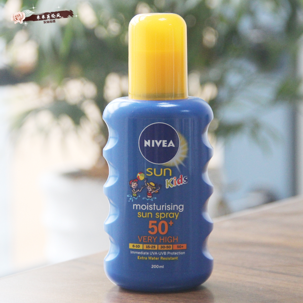 英国Nivea 妮维雅 儿童防水 防护 液喷雾 SPF50+ 200ml