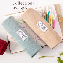 Korean Art Light Core Suede Pen Bags Ins Nets Red Wind Creativity Brief Lead Pencil Case Students Contain Stationery Bags