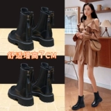 Martens, высокие короткие сапоги на платформе в английском стиле, подходит для подростков, в британском стиле, средней длины