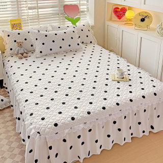 Lace fairy quilted thickened bed skirt