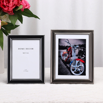 Retro titanium ancient black metal photo frame set-up 6-inch 7-inch holiday gift for boyfriend male girlfriends gift customization