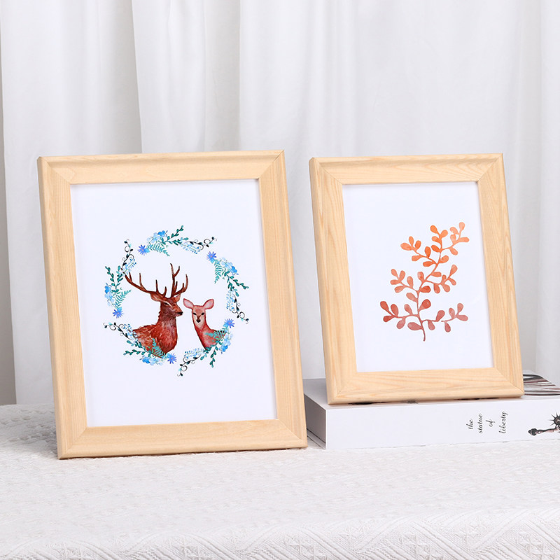 Solid Wood photo frame setting 6 7 8 12 inch a4 wash photo made into photo frame hanging wall custom wedding registration photo 6 10
