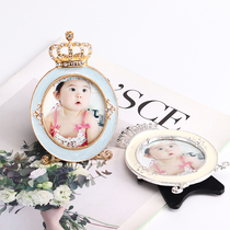 Baby Mini small inch metal set-up platform for childrens photo frame photo frame cute creative combination commemorative year old