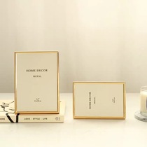 Nordic advanced sense light luxury metal photo frame table 5 inch 6 inch 7 inch 8 inch 10 inch 12 hanging wall six inch a4 wash photo