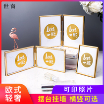 Nordic ins Wind metal photo frame table 5 inch 6 inch 7 inch 8 inch 10 12 inch two pairs double spell multiple combination folding