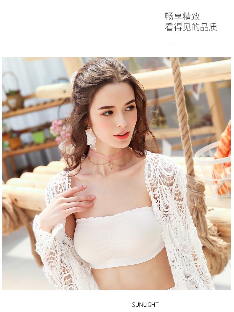 Tube top nữ ngăn chặn ánh sáng thu thập mỏng quây quần lót ngắn sinh viên gợi cảm vẻ đẹp mùa hè trở lại áo ngực quấn ngực áo quây ngực