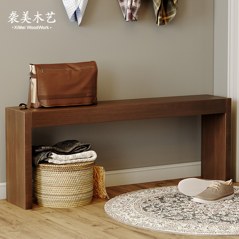 Shoe changing stool Home door ultra narrow 20cm into the solid wood extremely narrow entrance long stool small size entrance narrow stool