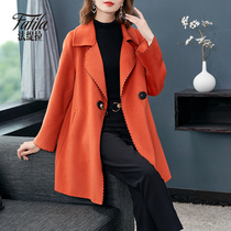 Fashion double-sided cashmere coat Womens Small Man 2020 new autumn and winter high-end woolen coat womens long woolen