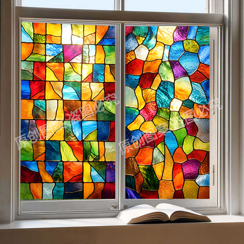Bathroom Glass Film Static Cling Non-Adhesive Anti-Peep Light-Blocking Semi-Transparent Privacy Window Sticker Grid Pattern Anti-Exposure Bathroom Glass Film Static Cling Non-Adhesive Anti-Peep Light-Blocking Semi-Transparent Privacy Window Sticker Grid Pattern Anti-Exposure