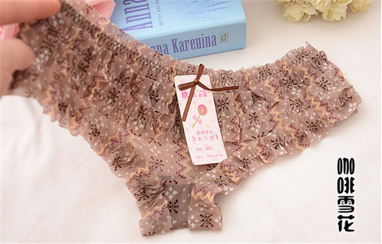 5 món đồ lót gợi cảm dễ thương nữ Bow Bow cake Ruffled girl low eo quan xi nam