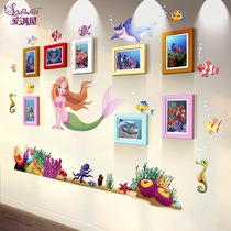 Baby photo wall Photo Frame 7 inch creative children Girl room decoration photo wall sticker combination hanging wall