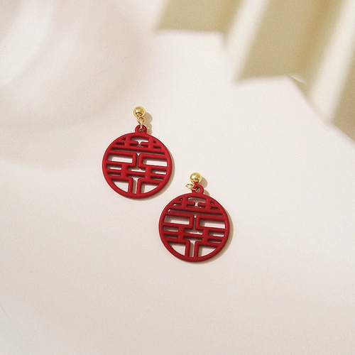 Красные серьги для невесты, праздничнный аксессуар, для подружки невесты, наряжаться