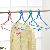 Buckle type windproof plastic clothes rack retractable clothes rack non-slip non-trace drying clothes hanging clothes brace 5 packs