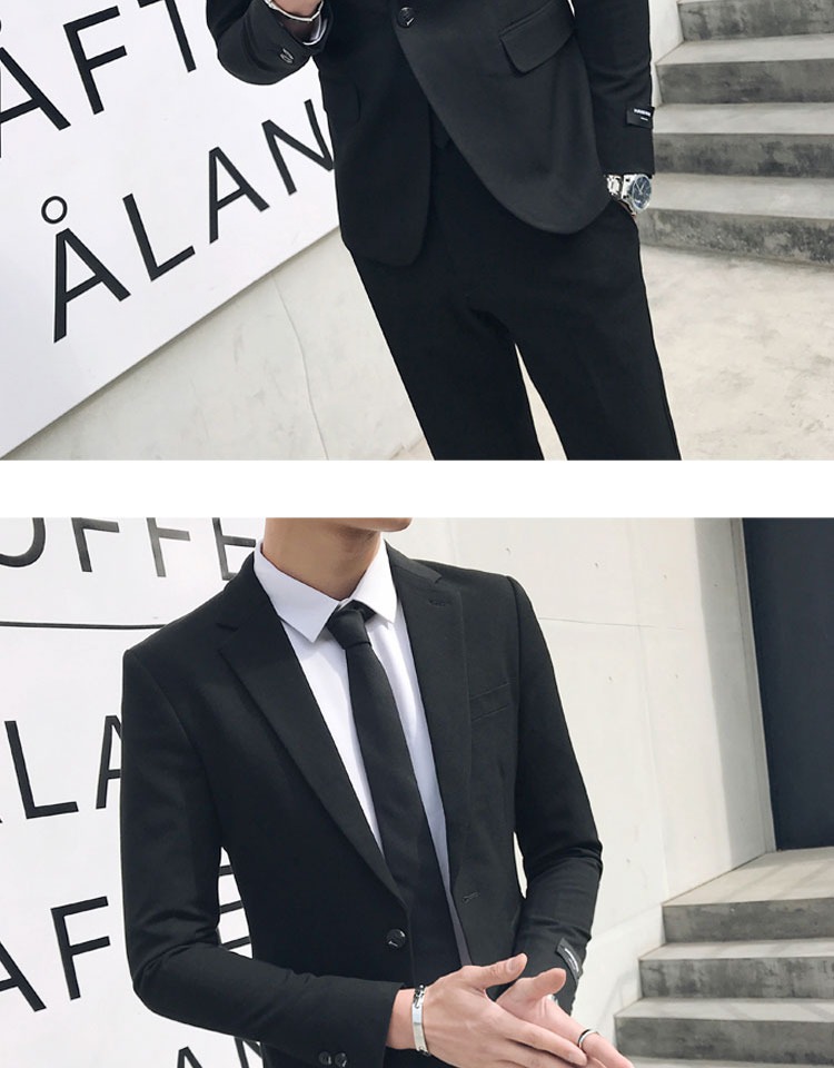 Suit nam phù hợp với giới trẻ Slim suit kinh doanh phiên bản Hàn Quốc của xu hướng giải trí kiểu Anh đẹp trai không vảy nhỏ phù hợp với nam bộ vest nam trẻ trung