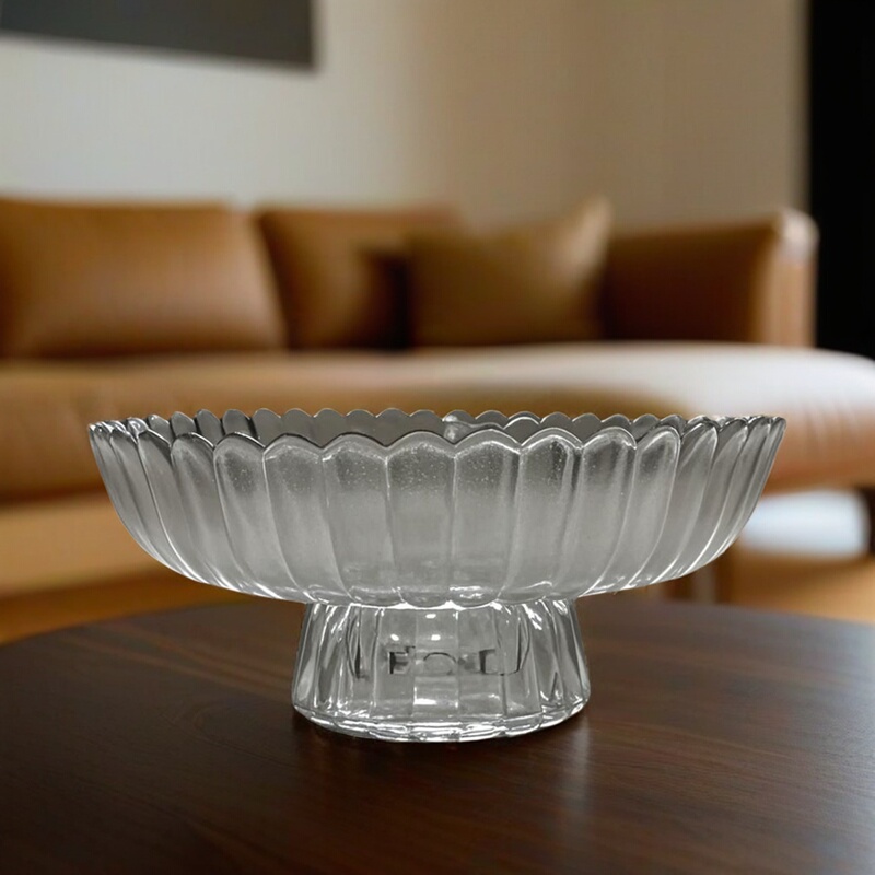 Fruit Plate for Home Use, Living Room Coffee Table Crystal Glass Candy Plate, Simple Ins-Style Light Luxury High-End Creative Snack Plate Fruit Plate for Home Use, Living Room Coffee Table Crystal Glass Candy Plate, Simple Ins-Style Light Luxury High-End Creative Snack Plate