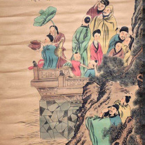 Antiques antiques paintings antique Chinese paintings living room office hanging paintings Eight Immortals decorative calligraphy and paintings decorative hanging paintings silk