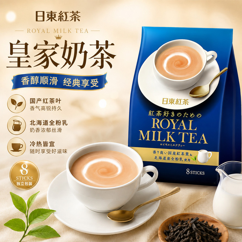 Japan's Hokkaido Royal Classic Nitto Black Tea Japanese Milk Tea Powder Nitto Milk Tea Japanese Original Imported Snack Japan's Hokkaido Royal Classic Nitto Black Tea Japanese Milk Tea Powder Nitto Milk Tea Japanese Original Imported Snack