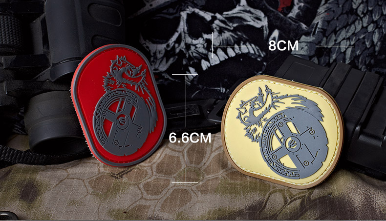 Quân đội fan ma thuật dán dạ quang ma thuật băng tay ngoài trời PVC ba lô cá tính ma thuật quần áo dán cao su epaulettes miếng dán quần áo bị rách