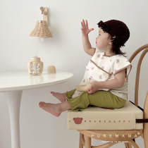 ins wind childrens dining chair heightening cushion baby eating heightening cartoon seat thickening sponge waterproof chair cushion