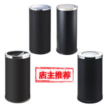 Hachang shopping mall cinema restaurant Square office building office round with flip-top stainless steel harbor trash can