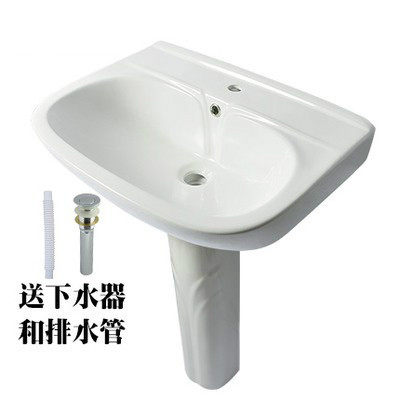 Ceramic column basin washbasin wash basin integrated small apartment type bathroom balcony washbasin